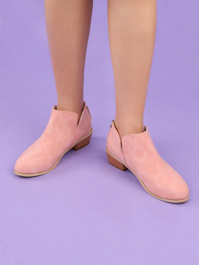 Chunky Heel Short Boots Female Non-slip Cute Bootie